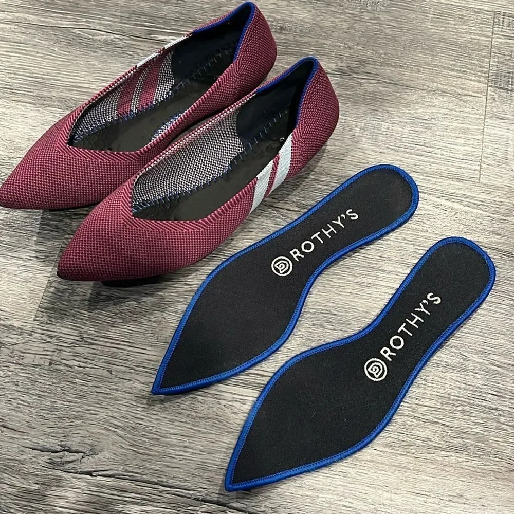 Rothy’s RETIRED Limited Edition magenta racer stripes the point 7.5